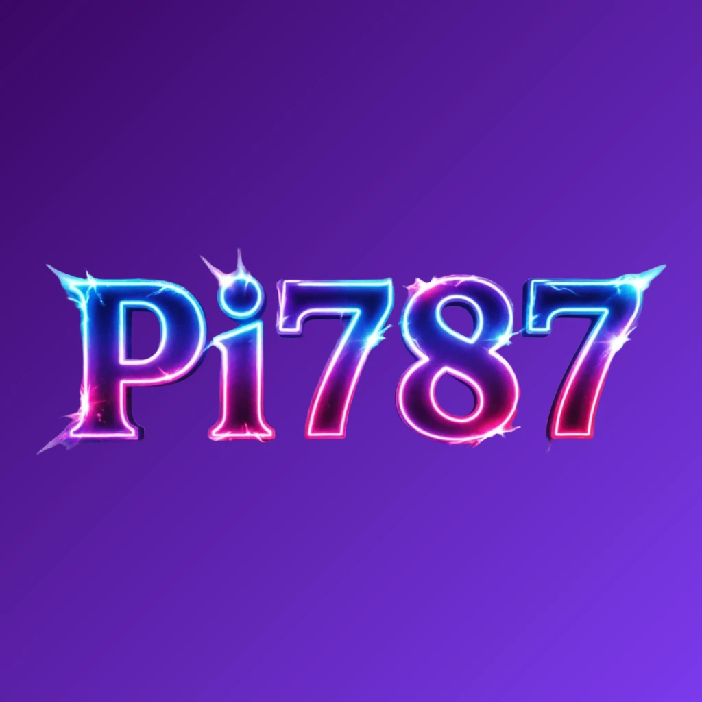 Pi787 logo design with stylized text on a transparent background